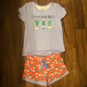 Matching cactus PJ set NWOT